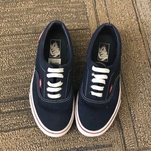 Navy Blue & Red Vans